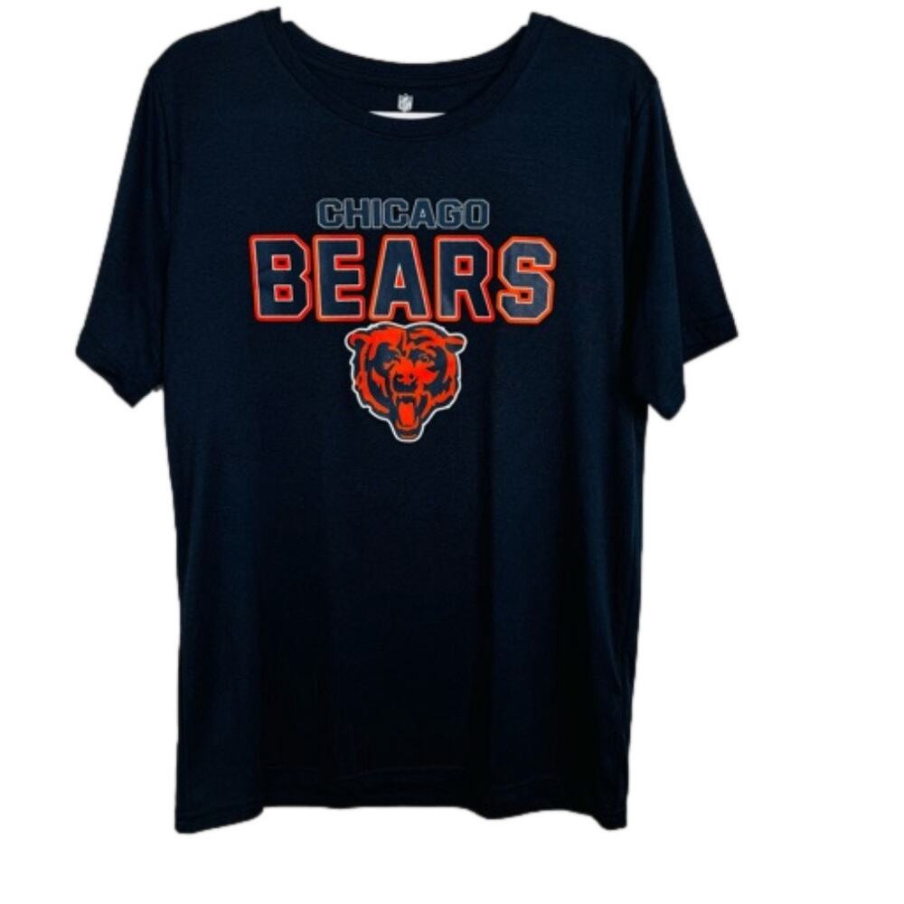 NFL Chicago Bears Team Apparel Atheltic Tee T Shirt Performance Youth Size 18/20